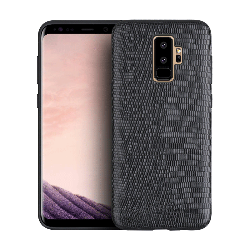 Futerał Samsung Galaxy S9 Skóra Czarny Anti-fall, Etui Samsung Galaxy S9 Luksusowy Modna Markana Telefon