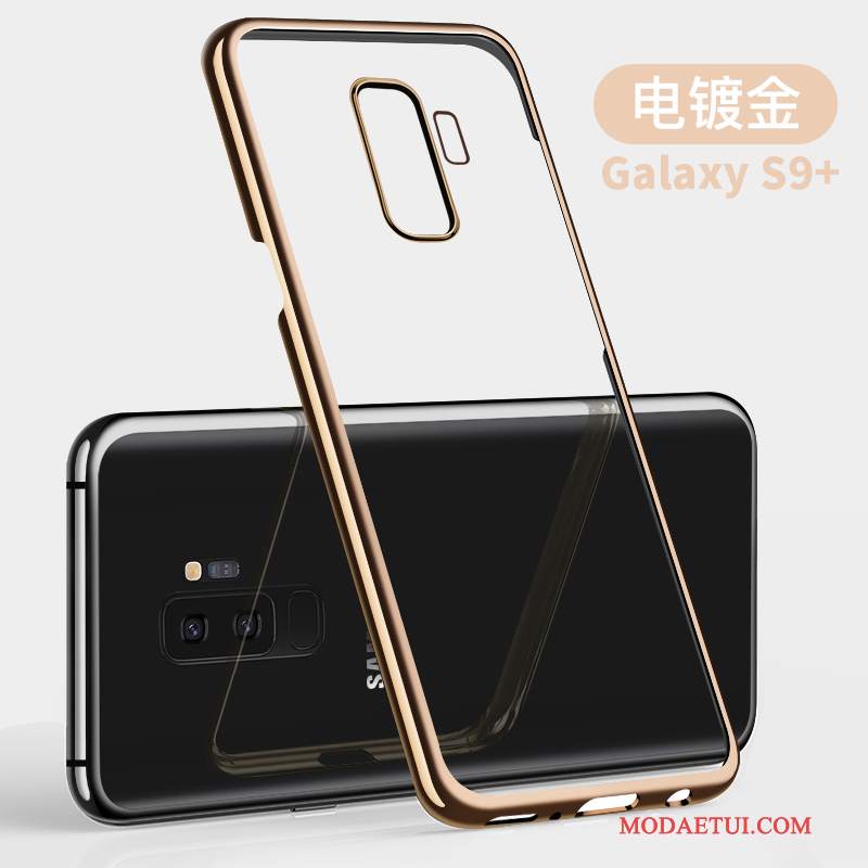 Futerał Samsung Galaxy S9+ Torby Przezroczysty Anti-fall, Etui Samsung Galaxy S9+ Ochraniacz Cienkie Złoto