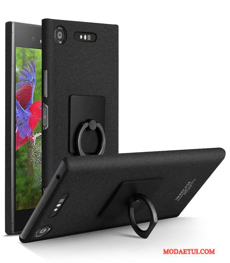 Futerał Sony Xperia Xz1 Compact Ochraniacz Anti-fall Czarny, Etui Sony Xperia Xz1 Compact Nubuku Cienka