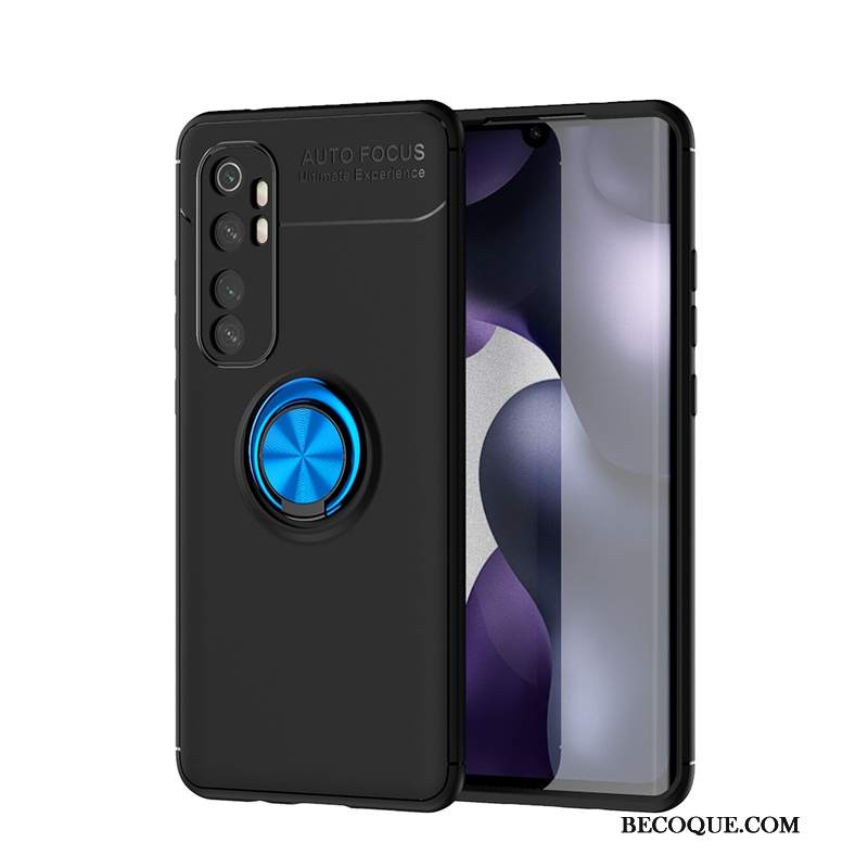 Futerał Xiaomi Mi Note 10 Lite Moda Nubuku Czarny, Etui Xiaomi Mi Note 10 Lite Ochraniacz Mały Magnetyzm