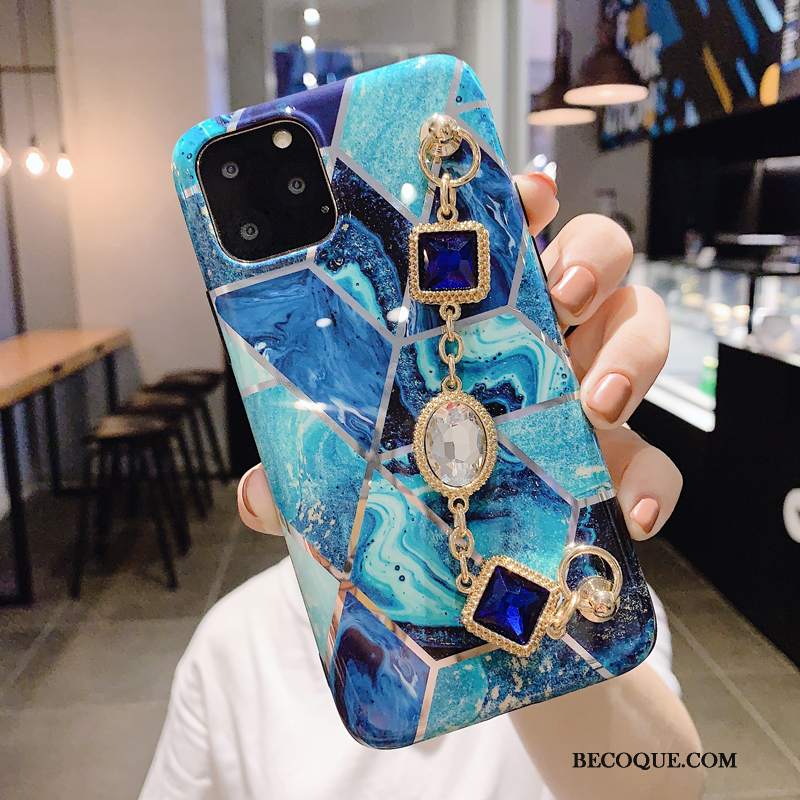 Futerał iPhone 11 Pro Max Torby Niebieskina Telefon, Etui iPhone 11 Pro Max Rhinestone Czerwony Netto Cienkie