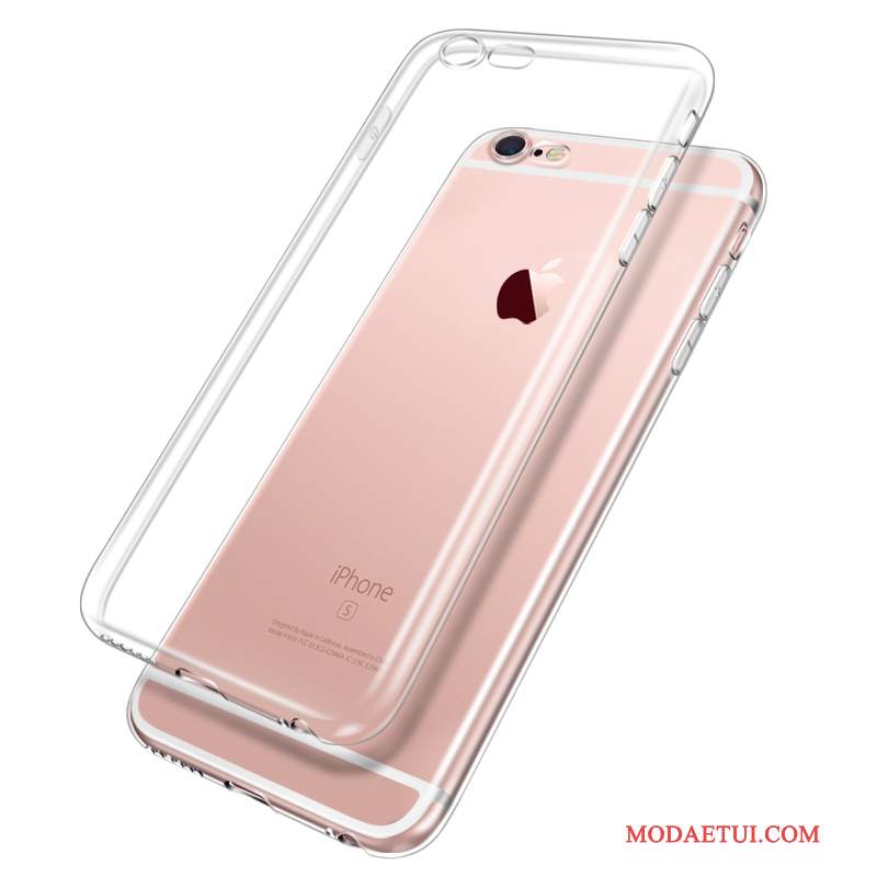 Futerał iPhone 6/6s Miękki Anti-fall Przezroczysty, Etui iPhone 6/6s Silikonowe Na Telefon Biały