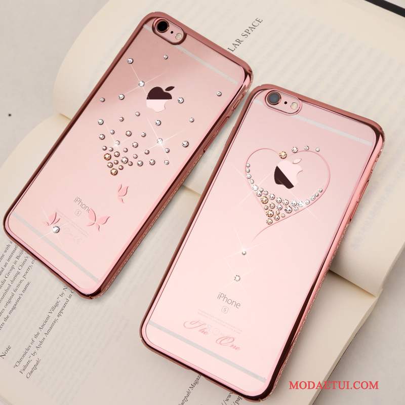 Futerał iPhone 6/6s Plus Rhinestone Różowena Telefon, Etui iPhone 6/6s Plus Luksusowy Cienka Tendencja