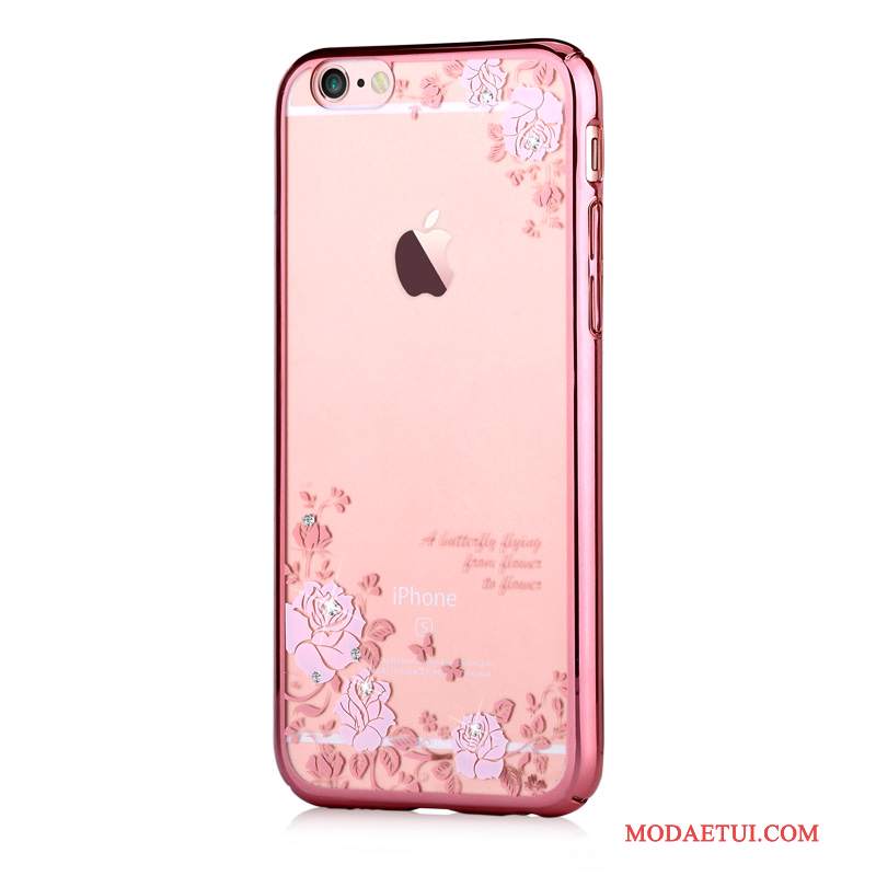 Futerał iPhone 6/6s Plus Rhinestone Trudno Różowe, Etui iPhone 6/6s Plus Ochraniacz Na Telefon Nowy