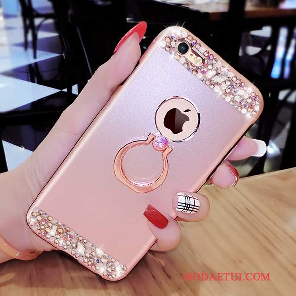 Futerał iPhone 6/6s Rhinestone Różowe Anti-fall, Etui iPhone 6/6s Wspornik Ringna Telefon