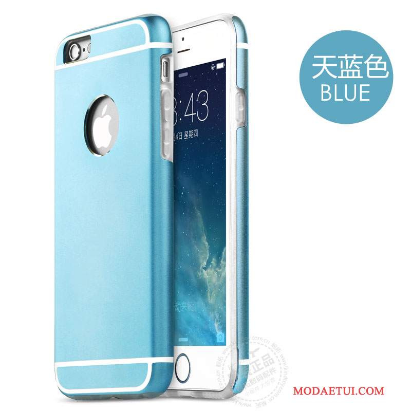 Futerał iPhone 6/6s Silikonowe Anti-fall Niebieski, Etui iPhone 6/6s Metal Granicana Telefon