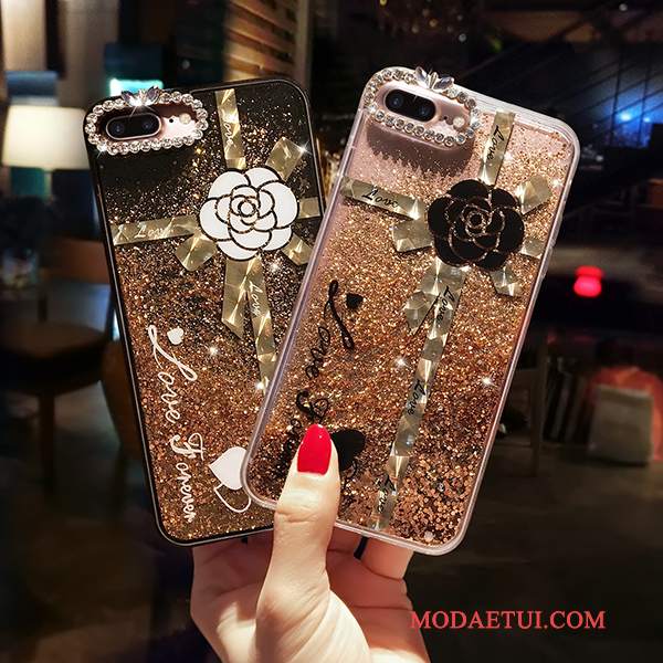 Futerał iPhone 6/6s Torby Quicksandna Telefon, Etui iPhone 6/6s Rhinestone Anti-fall Złoto