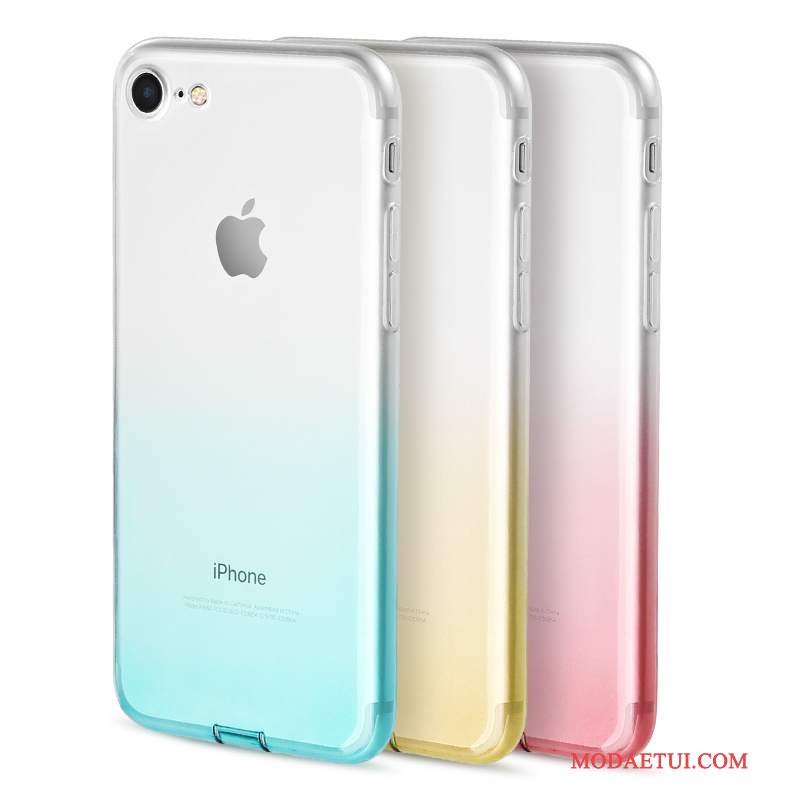 Futerał iPhone 7 Kreatywne Kolor Gradientuna Telefon, Etui iPhone 7 Miękki Przezroczysty