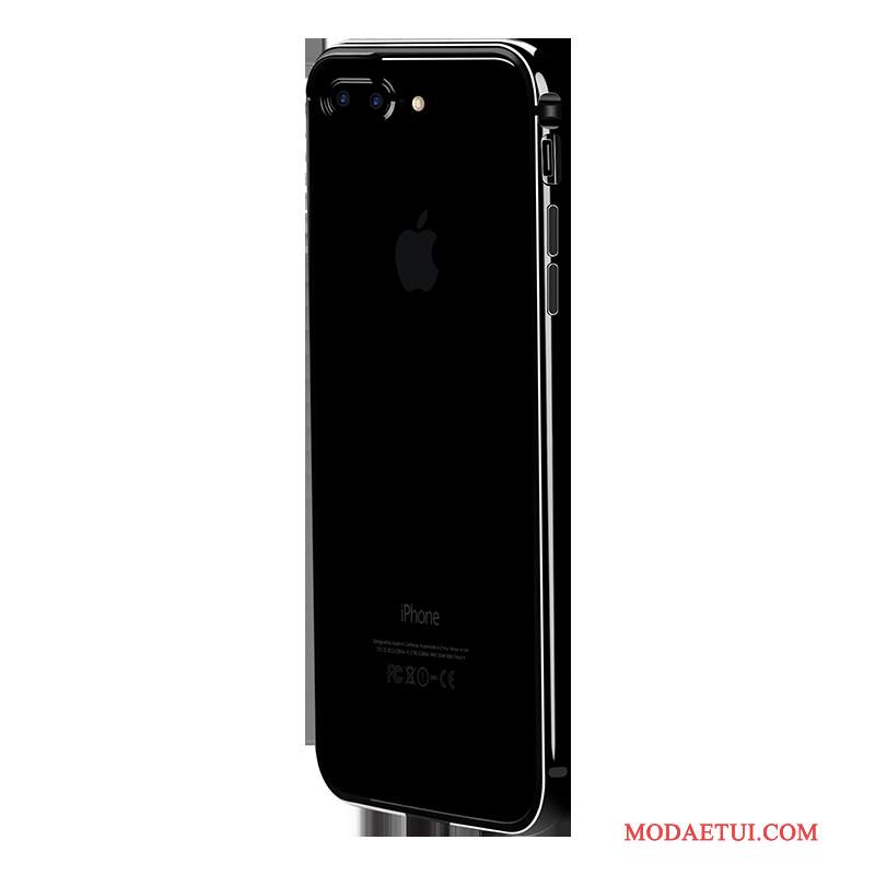 Futerał iPhone 7 Plus Metal Anti-fall Granica, Etui iPhone 7 Plus Silikonowe Na Telefon Czarny