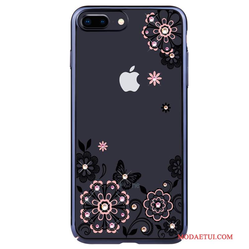 Futerał iPhone 8 Rhinestone Na Telefon Tendencja, Etui iPhone 8 Luksusowy Przezroczysty Nowy