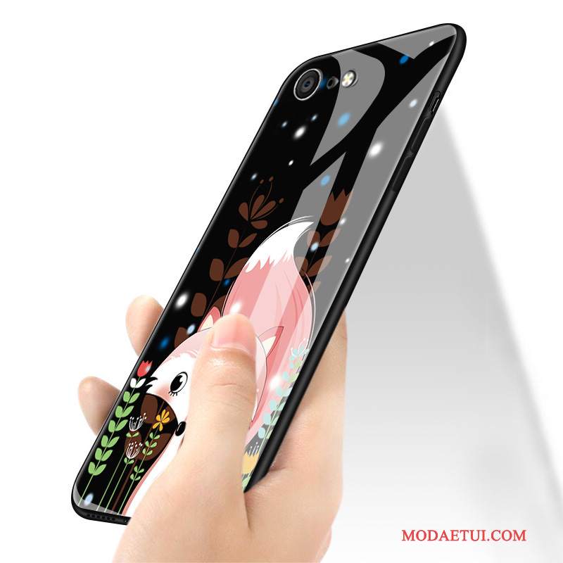 Futerał iPhone 8 Silikonowe Szkło Anti-fall, Etui iPhone 8 Ochraniacz Czarnyna Telefon