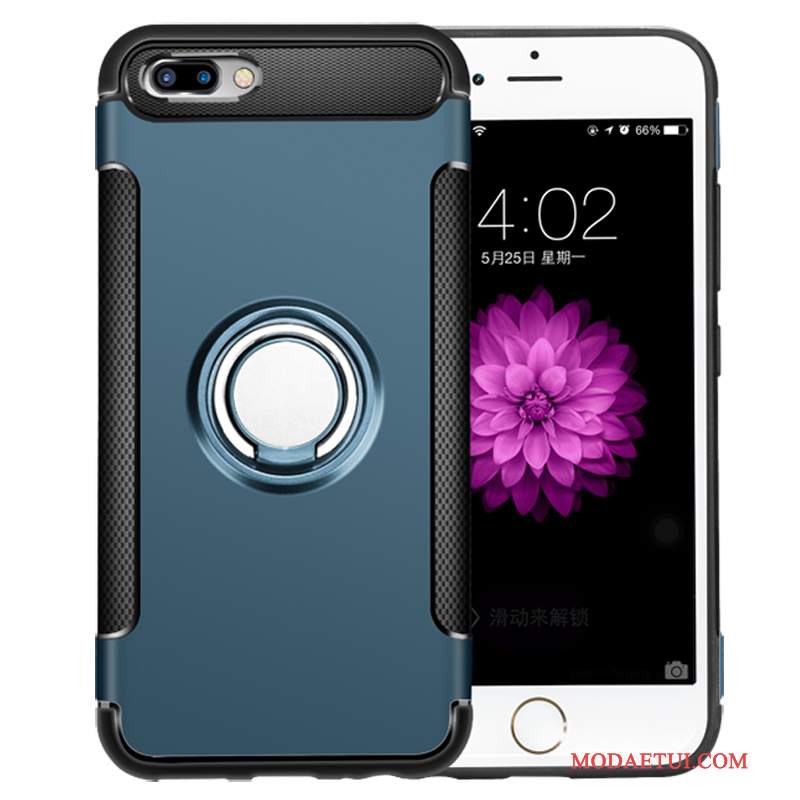 Futerał iPhone 8 Torby Anti-fall Niebieski, Etui iPhone 8 Silikonowe Modna Marka Ring