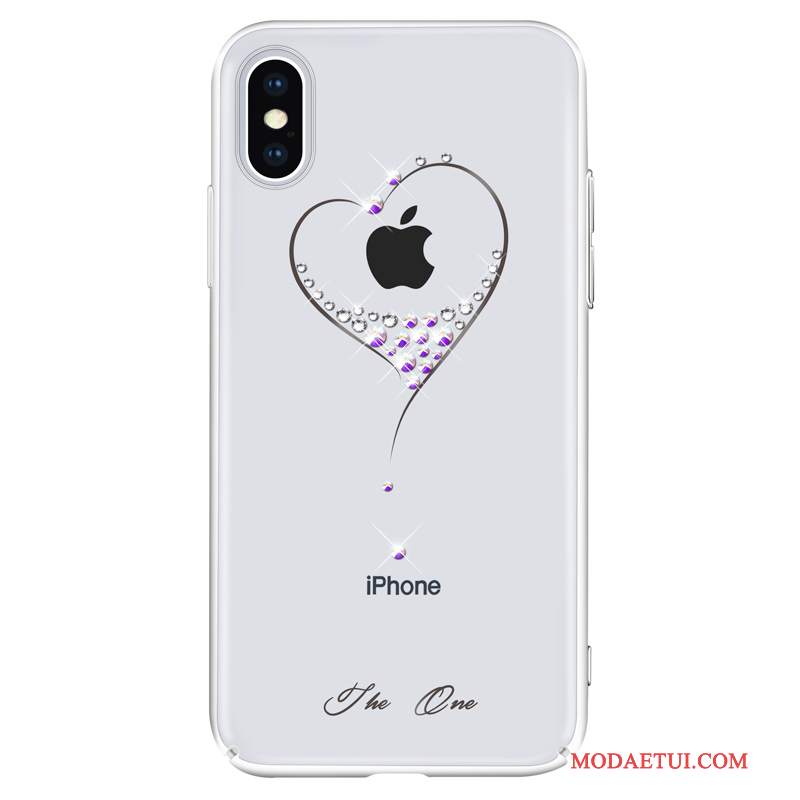 Futerał iPhone X Torby Purpurowy Tendencja, Etui iPhone X Rhinestone Anti-fall Nowy